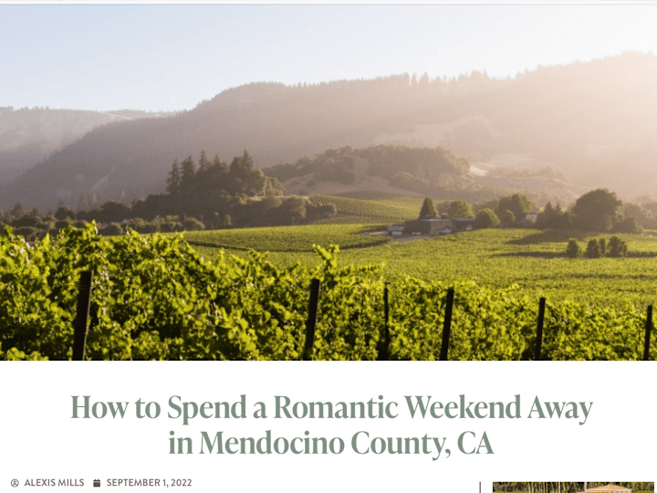 Cover image for Mendocino Wine Country | LOCALE Magazine & Visit Mendocino