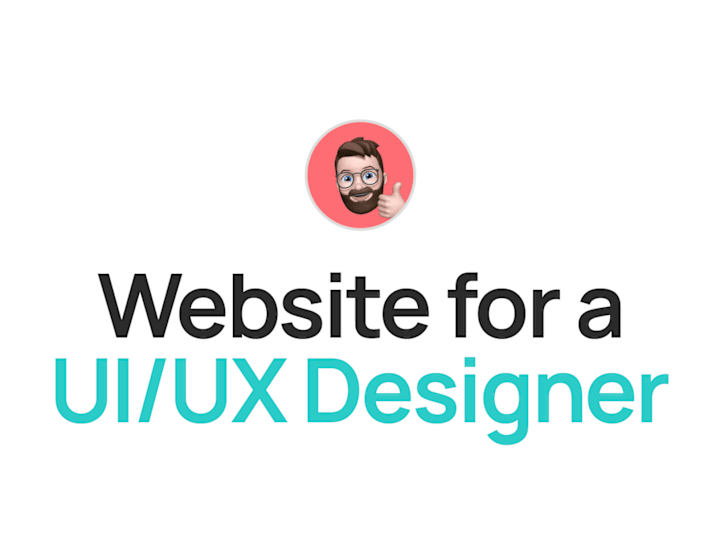 Cover image for Personal website for a UI/UX designer. 