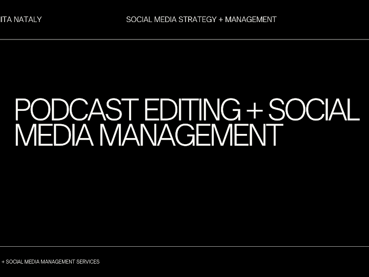 Cover image for Podcast Editing + Marketing