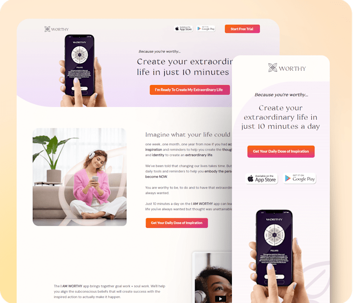 Cover image for Showit Sales Page – Worthy App