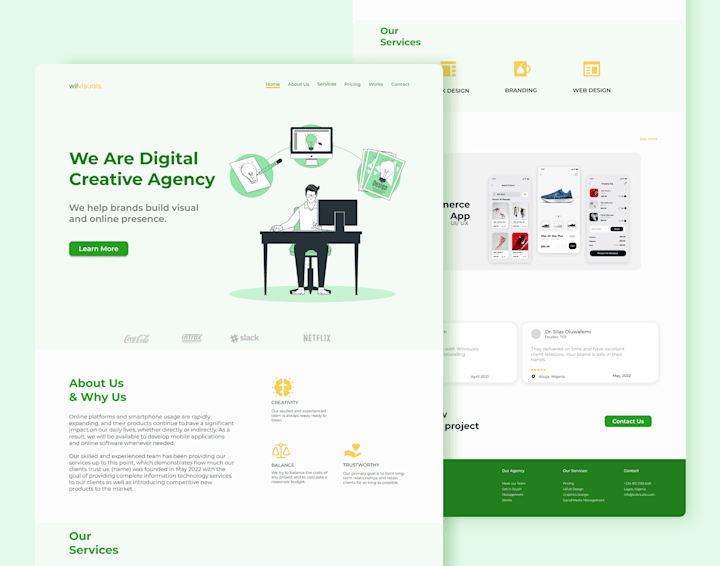 Cover image for Wilvisuals Digital Agency Website 