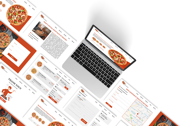 Cover image for Slice of Heaven - Website design (Cloud Pizza Shop) :: Behance