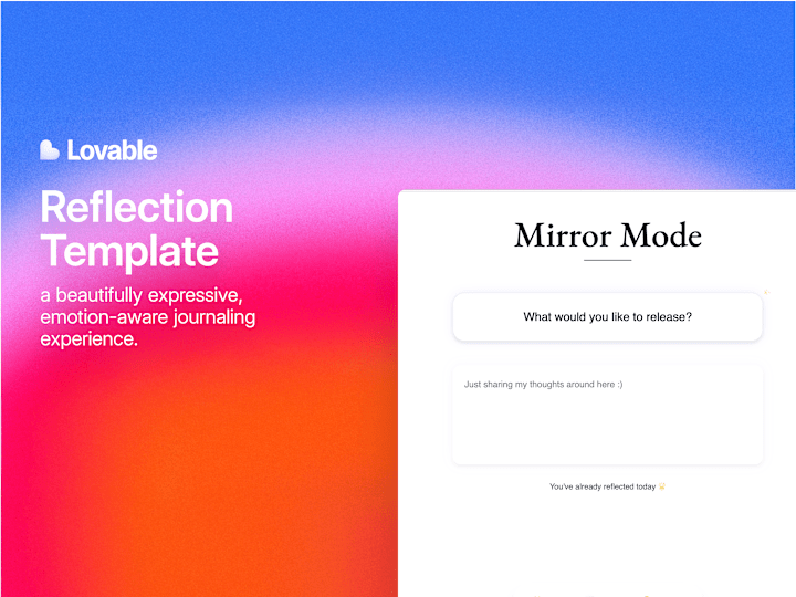 Cover image for Mirror Mode – Daily Reflection Template