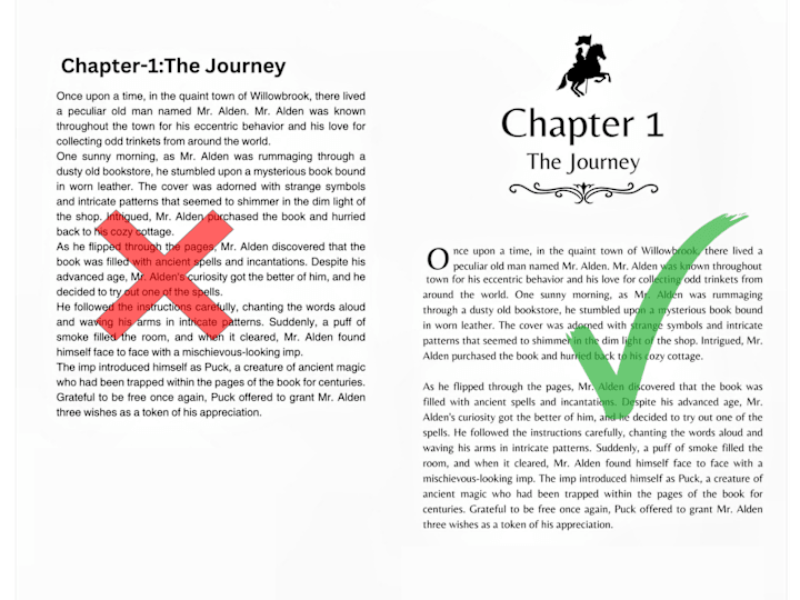 Cover image for formatting, layout design, typesetting, interior design