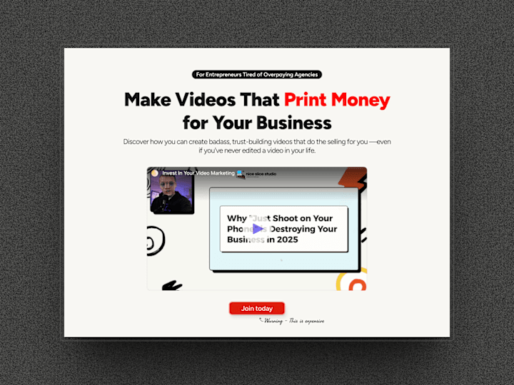 Cover image for Nice Slice Studio | High-Converting Landing Page 