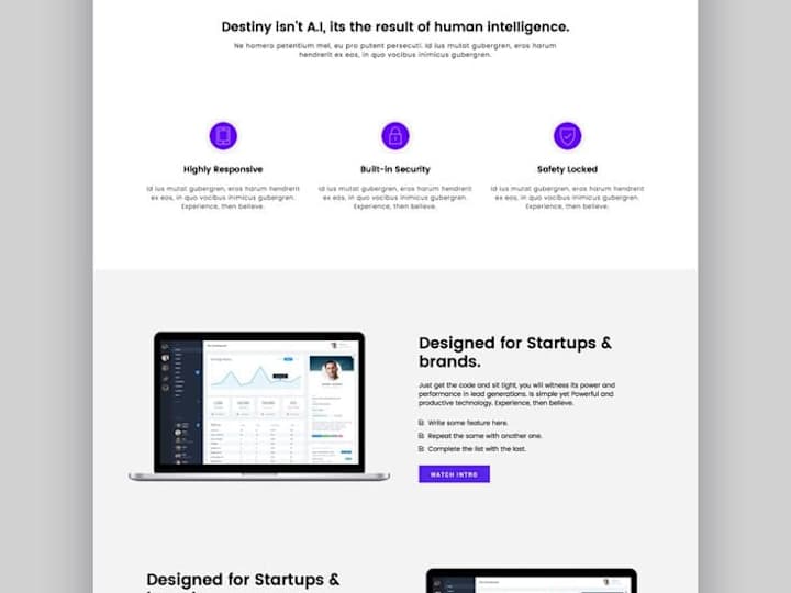 Cover image for Landing page