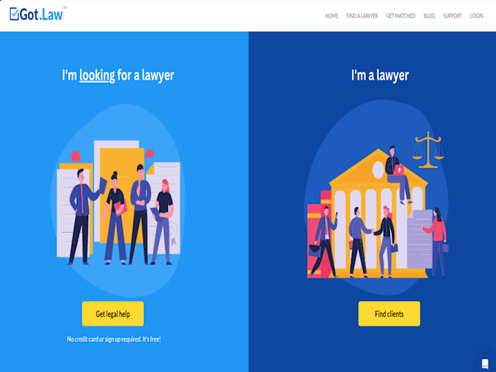 Cover image for Hire a Lawyer online