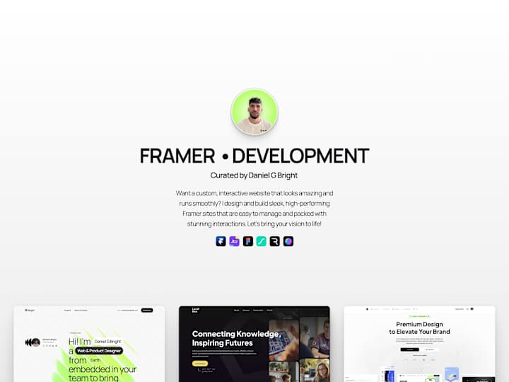 Cover image for Framer • Landing Page Development