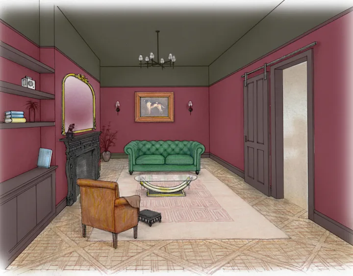 Cover image for Interior design concept and illustration - living room