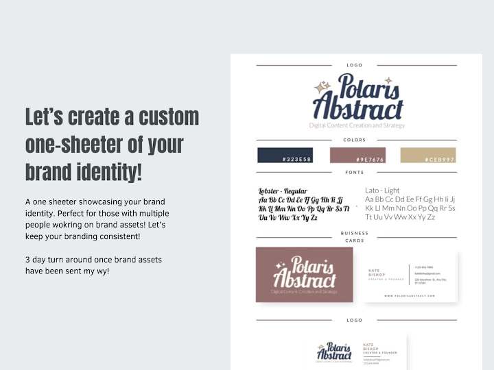 Cover image for A Custom Branding One Sheeter! 