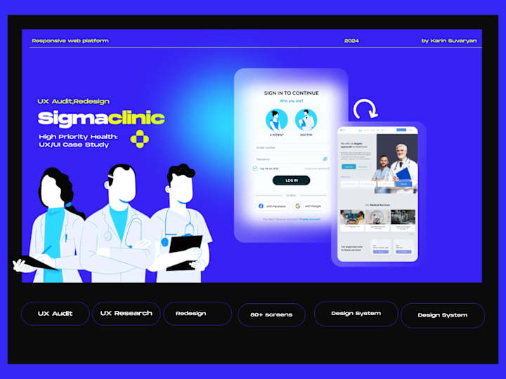 Cover image for Sigmaclinic - Urgent Care Platform Research and Redesign