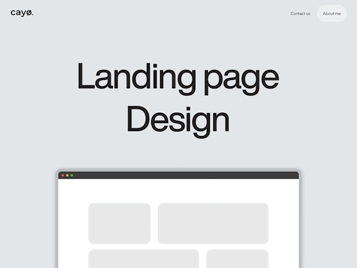 Cover image for Landing Page design 