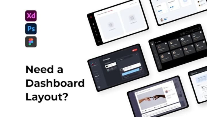 Cover image for I will design your creative dashboard layout editable in xd and…