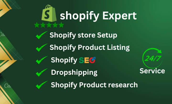 Cover image for I will be your shopify store setup SEO