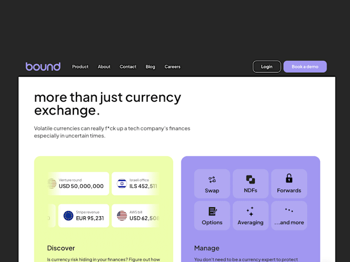 Cover image for Bound: FX for Business, automate currency risk management