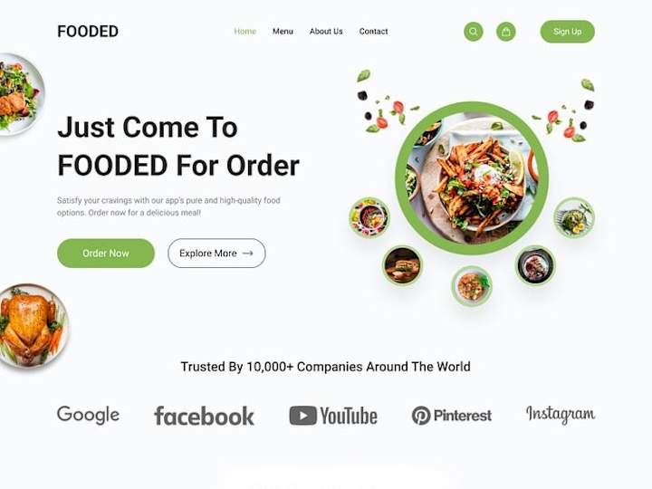 Cover image for Fast food website design with WordPress