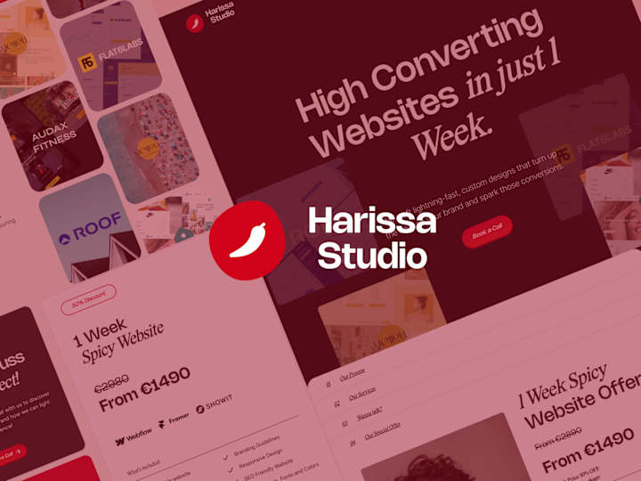 Cover image for Harissa Studio - Agency Webflow Redesign