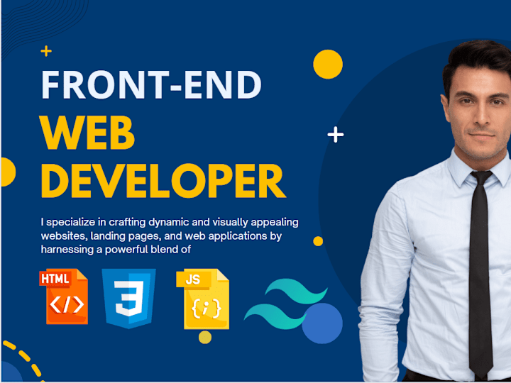 Cover image for I will do frontend web development, figma to html css react js