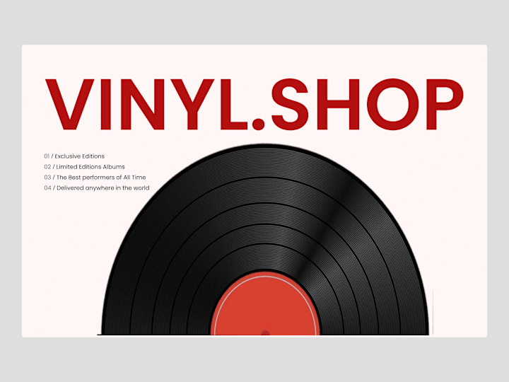 Cover image for Vinyl store website