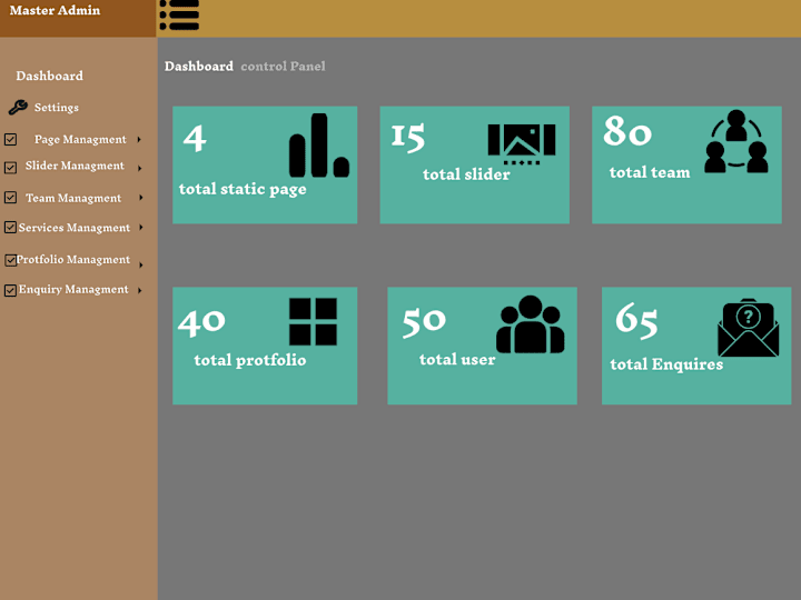 Cover image for admin panel design