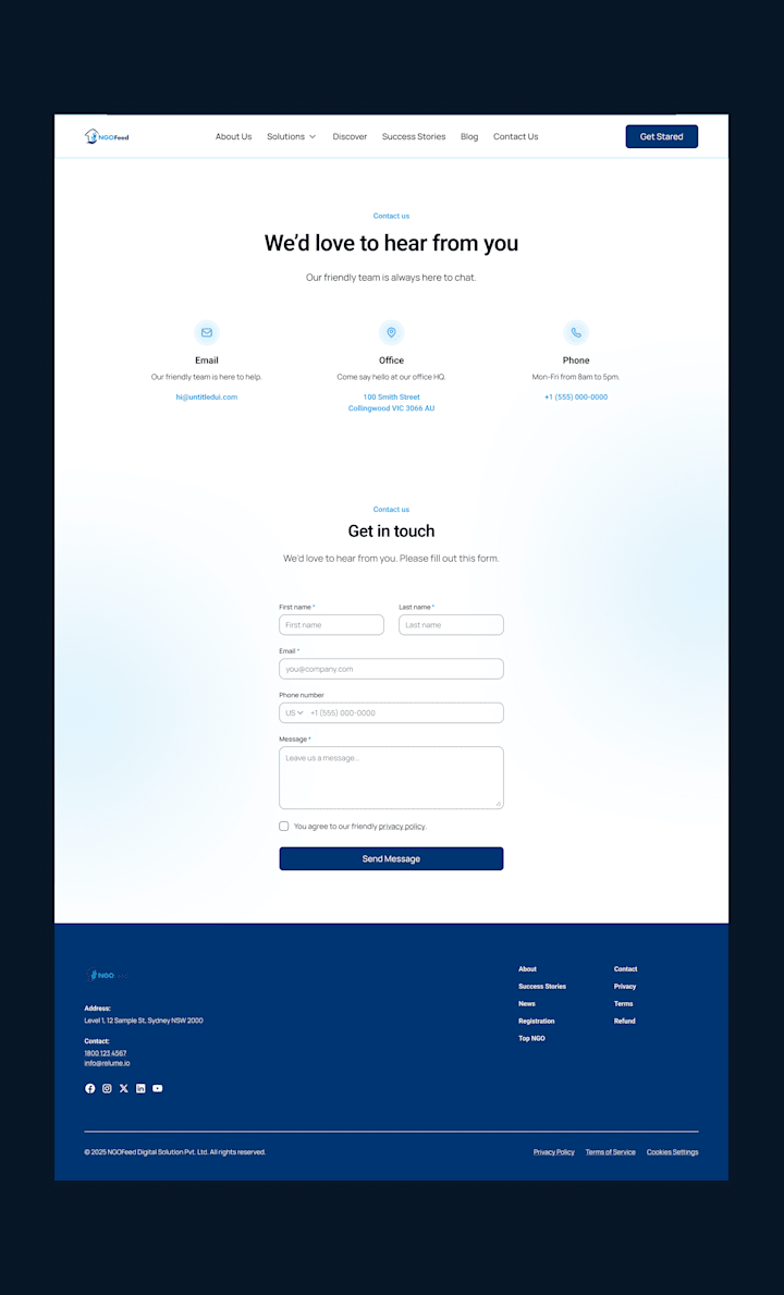 Cover image for Contact Us Page