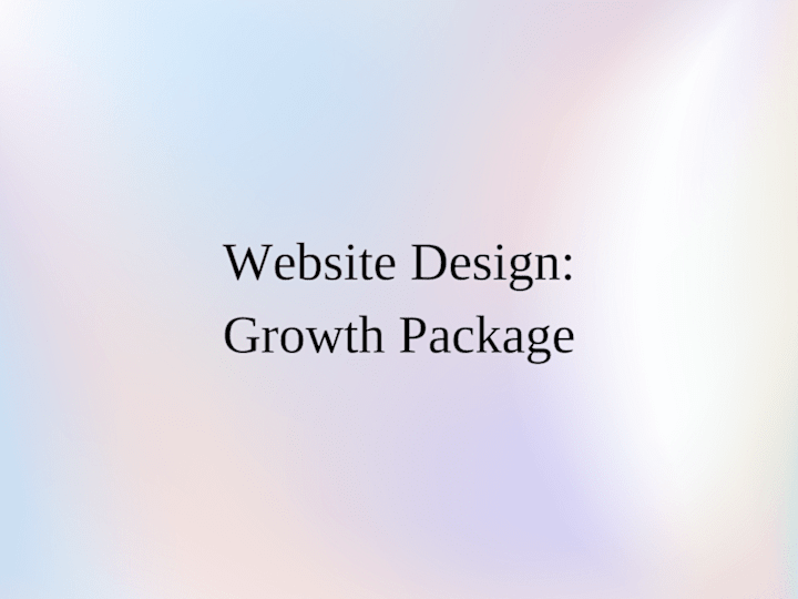 Cover image for Web Design: Growth Package