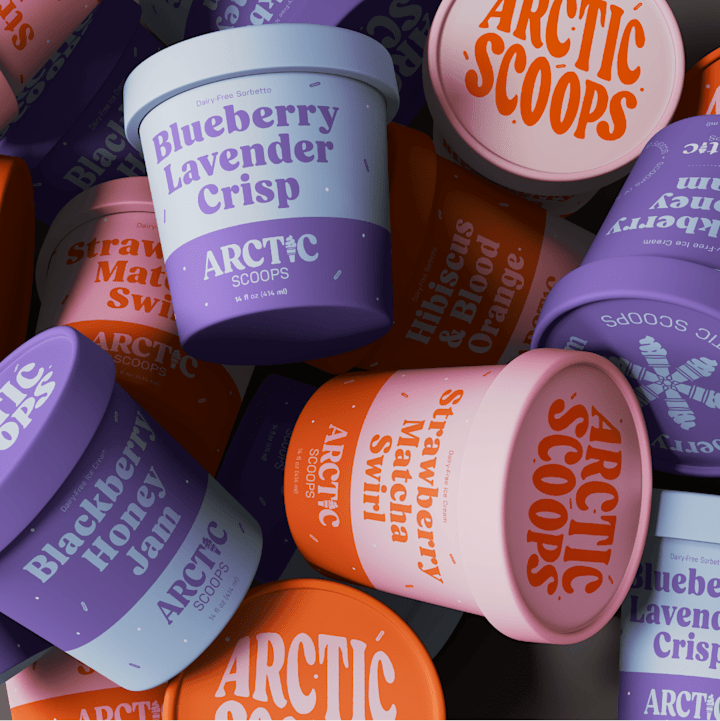 Cover image for Brand Identity Design and Packaging Design - Arctic Scoops