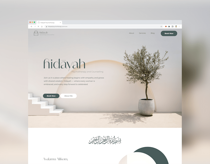 Cover image for Web Design and Branding for Hidayah Psychotherapy