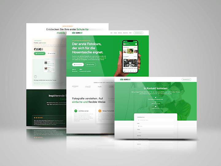 Cover image for Kamerat App Landing Page Design
