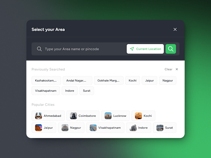 Cover image for Choose Location Popup Window
