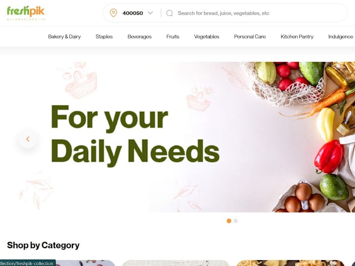 Cover image for Freshpik - e-commerce website development