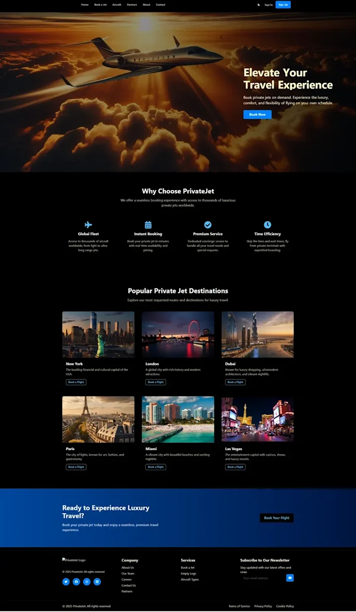 Cover image for Private Jet Booking Web Application
