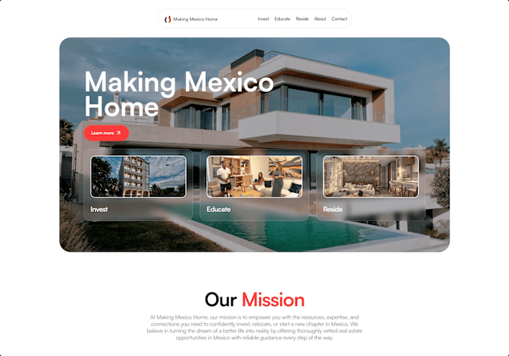 Cover image for Making Mexico Home Framer Website Design and Development