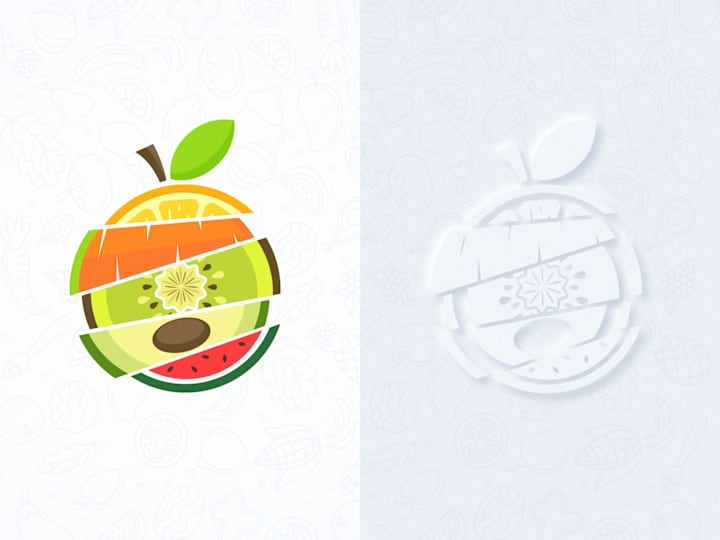 Cover image for Fruits Logo - Neumorphism or Skeuomorphism