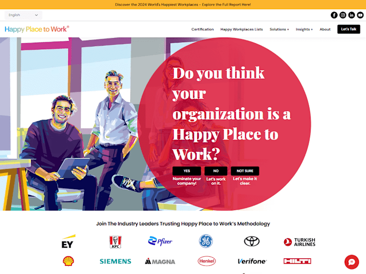 Cover image for Happy Place To Work Website Development