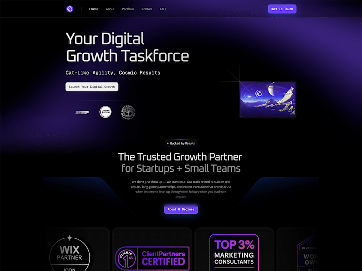 Cover image for 6 Degrees Media Website Redesign