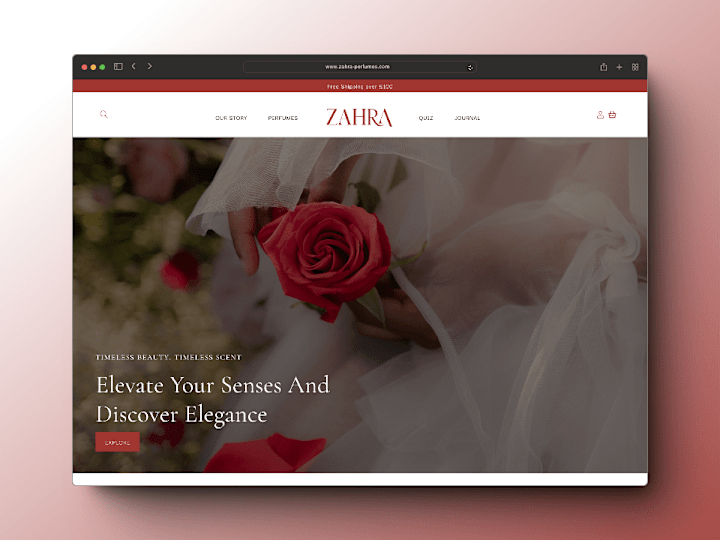 Cover image for Zahra Perfumes | UI Design