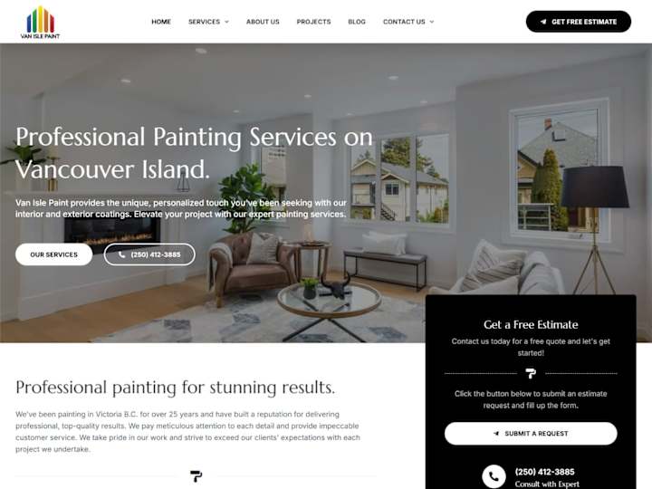 Cover image for Van Isle Paint | Website Redesign, Custom Theme, Responsiveness