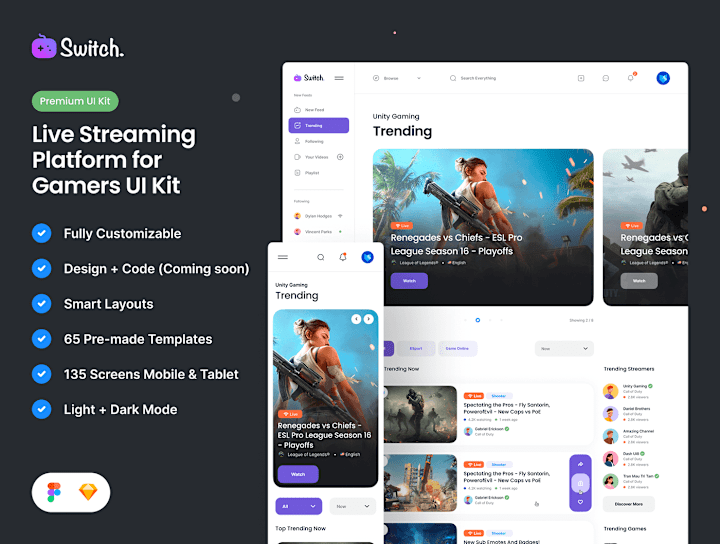 Cover image for Switch Live streaming UI 