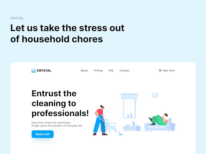 Cover image for Crystal - cleaning service website
