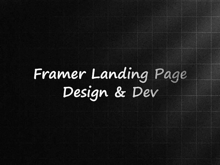Cover image for Framer Landing Page (Design & Development)