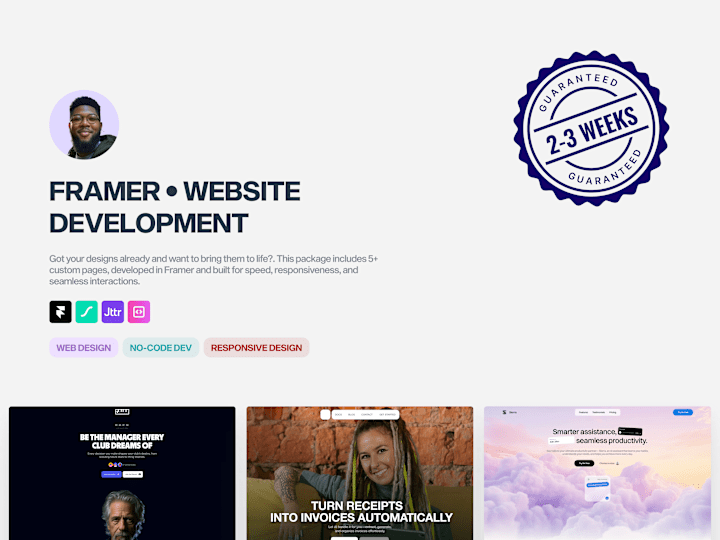 Cover image for Framer • Website Design & Development