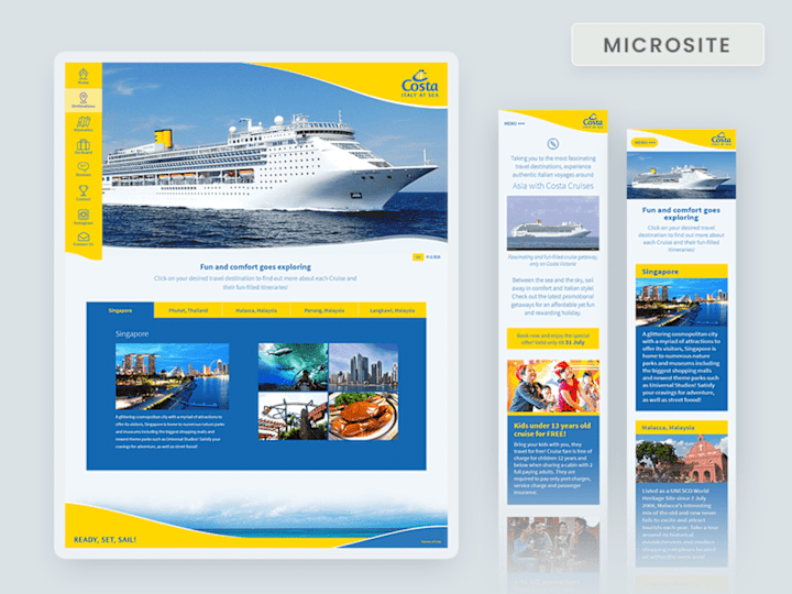 Cover image for Costa Cruise Microsite Answer & Win Microsite