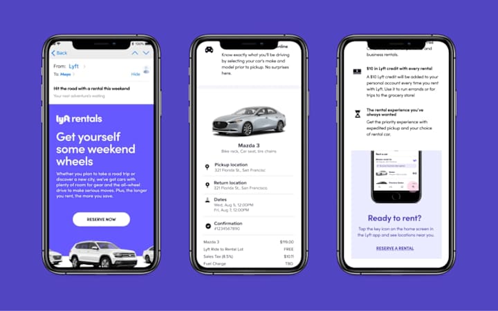 Cover image for Lyft Rentals - Email and Ad Campaign