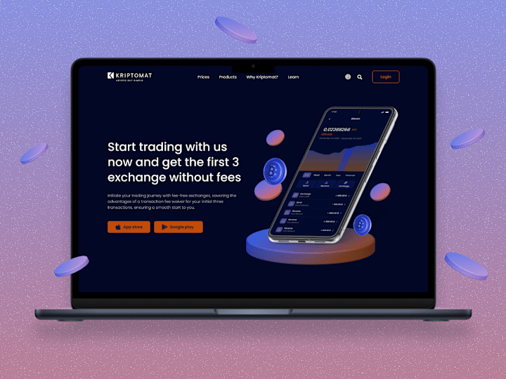 Cover image for Kriptomat | Crypto SAAS redesign website