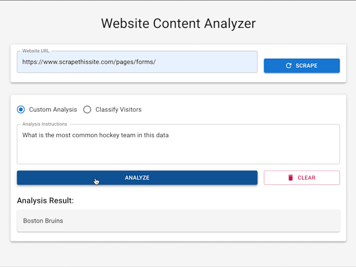 Cover image for Web Scraper AI Analyzer