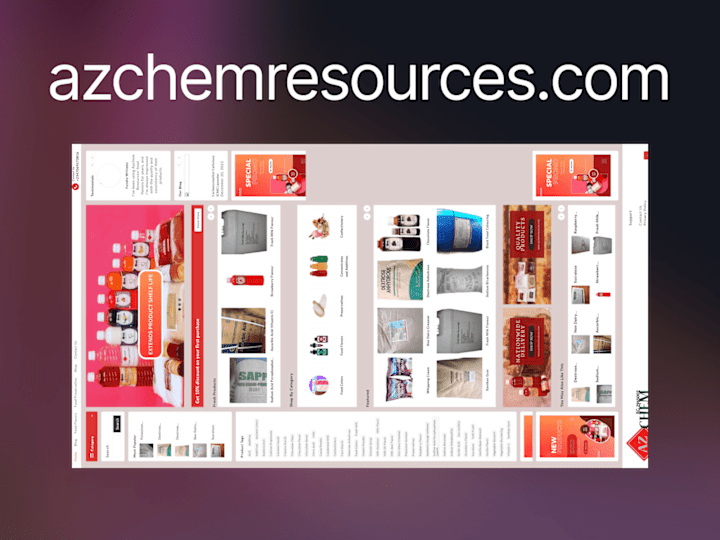 Cover image for Azchem Resources E-Commerce Website And Mobile App