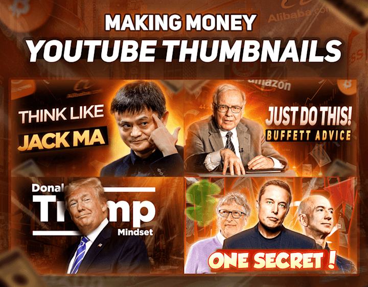 Cover image for Making money YouTube thumbnails on Behance