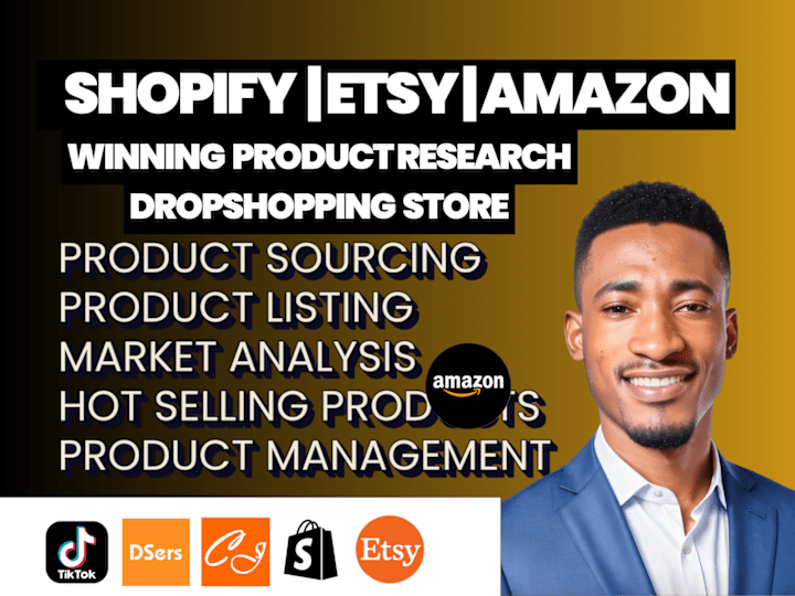 Cover image for shopify etsy product listing amazon winning product research