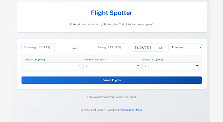 Cover image for GitHub - MohireSamruddha/spotter-flight-search